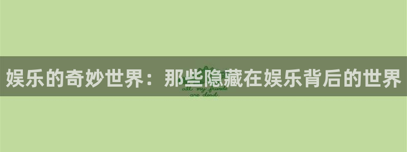 乐游app官方下载：娱乐的奇妙世界：那些隐藏在娱乐背后的世界